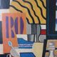 Tableau huile sur toile Fernand Léger cubistes peintre français vieux