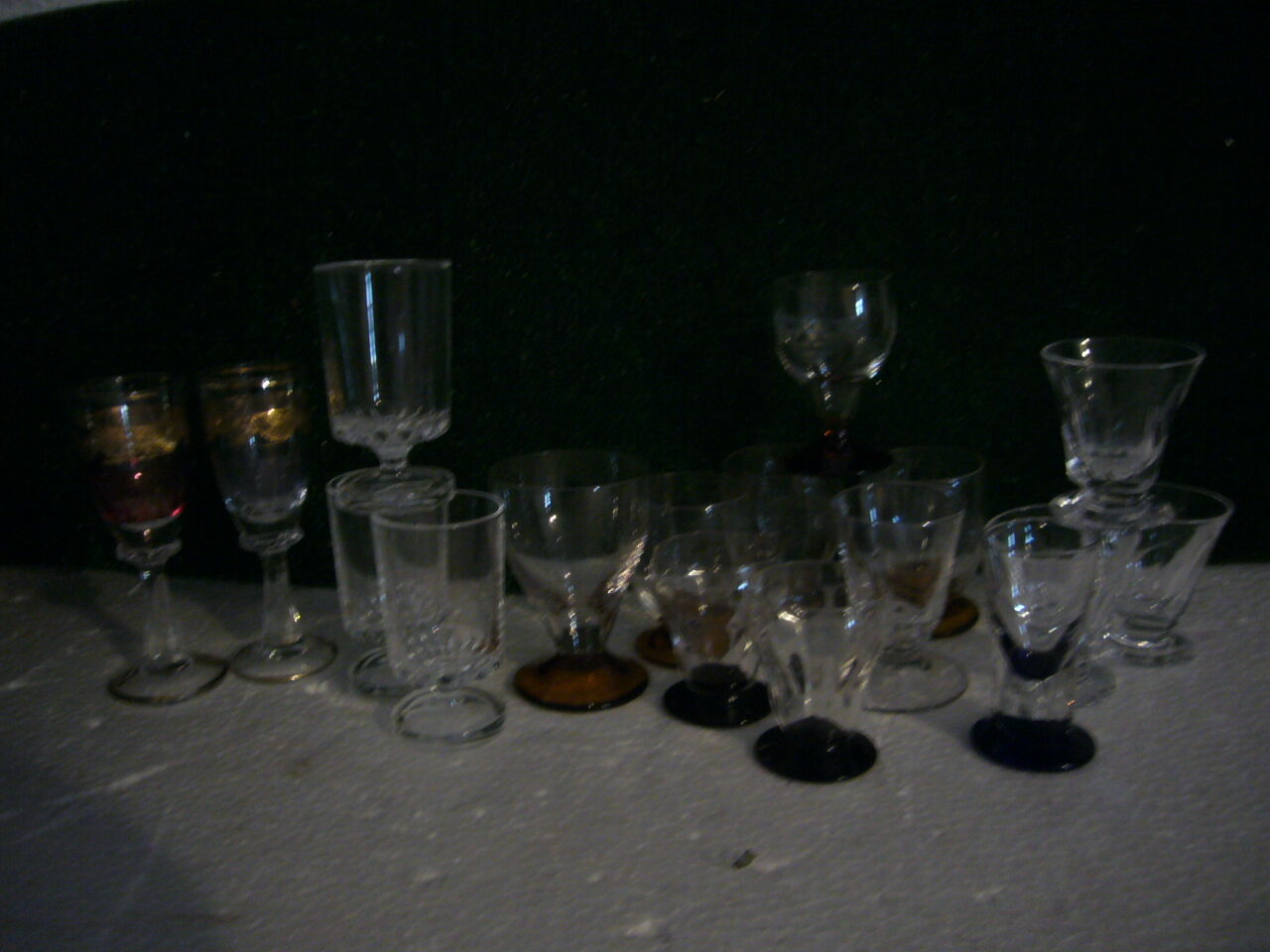 17 ex liquor crystal glass set