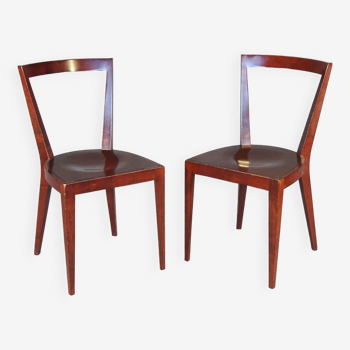 Pair of Bistro Chairs, "geometric" 1980