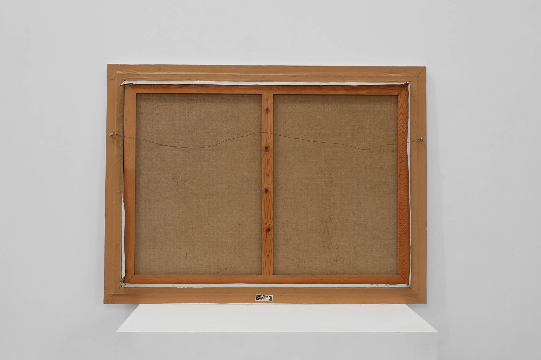 Modern Abstract Landscape, Oil on Canvas, Signed, Belgium, 1982