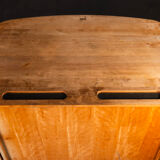 Grocery cabinet with curtain