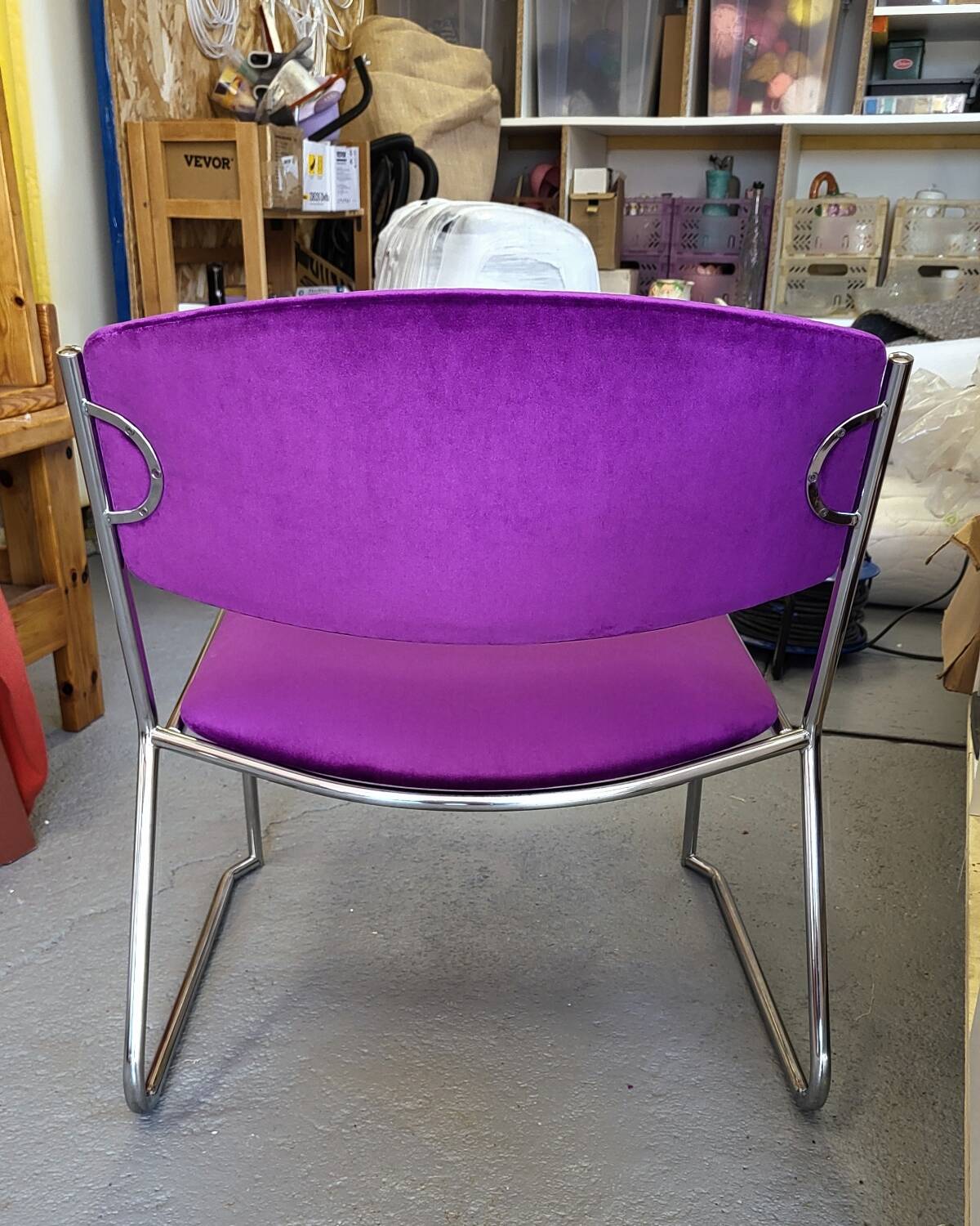 Tubular fireside chair from the 70s