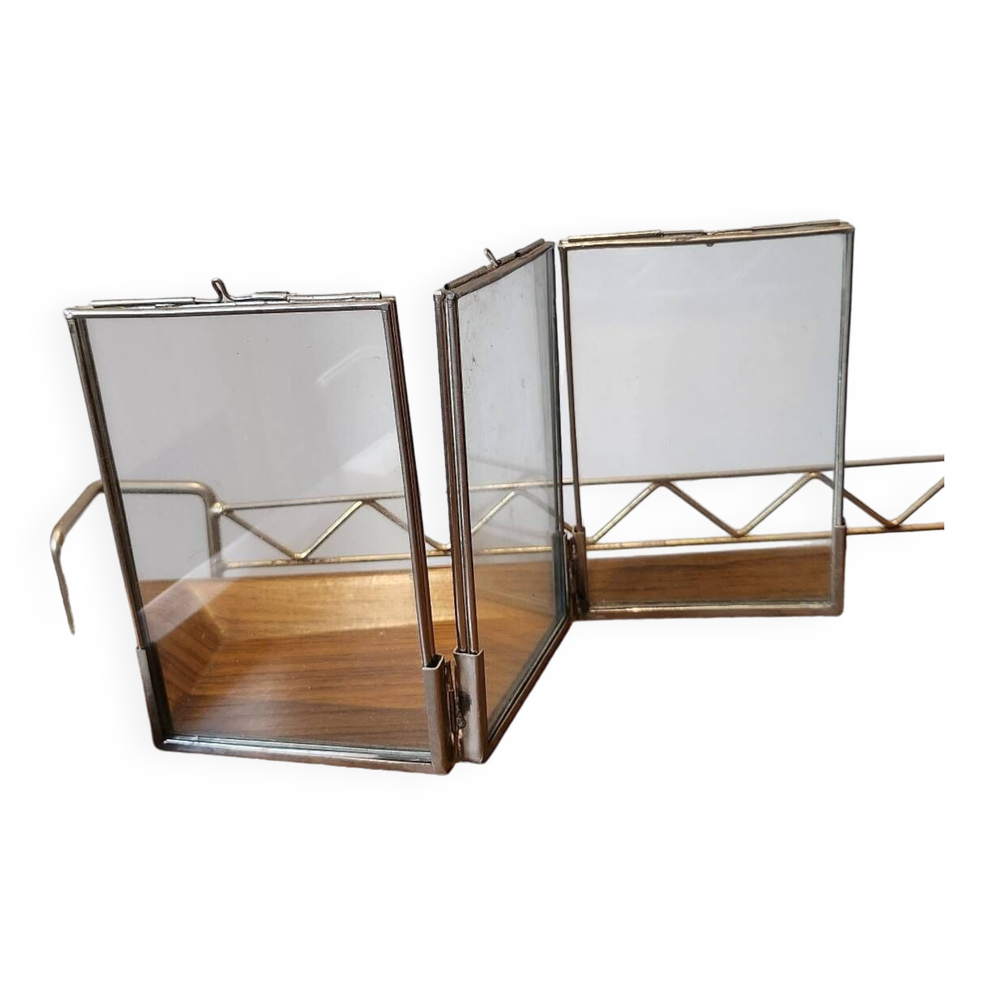 Vintage triptych photo doors