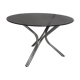 Tripod table in chrome steel and tray in smoked glass circa 1970