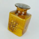 Carsten vase glaçure ambre décor en relief modèle no. 7012-20