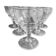 6 water glasses – guilloche blown crystal