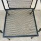 Series of 5 armchairs, openwork metal garden chairs, 60s/70s, stackable