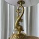 Lampe dauphin en bronze doré style Louis XV