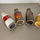 Set of 4 vintage pottery fat lava vases made by Scheurich, Germany, 1970s