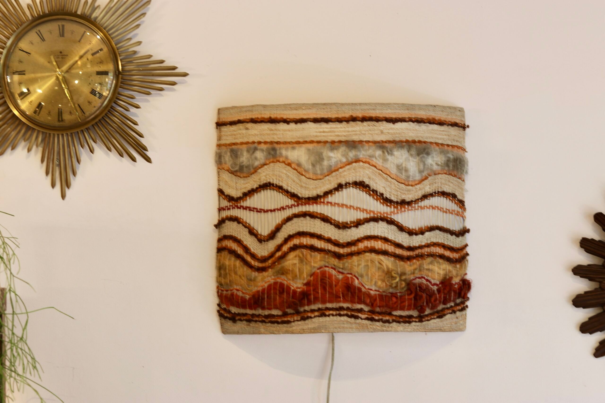 Large textile wall lamp from the 1970s.