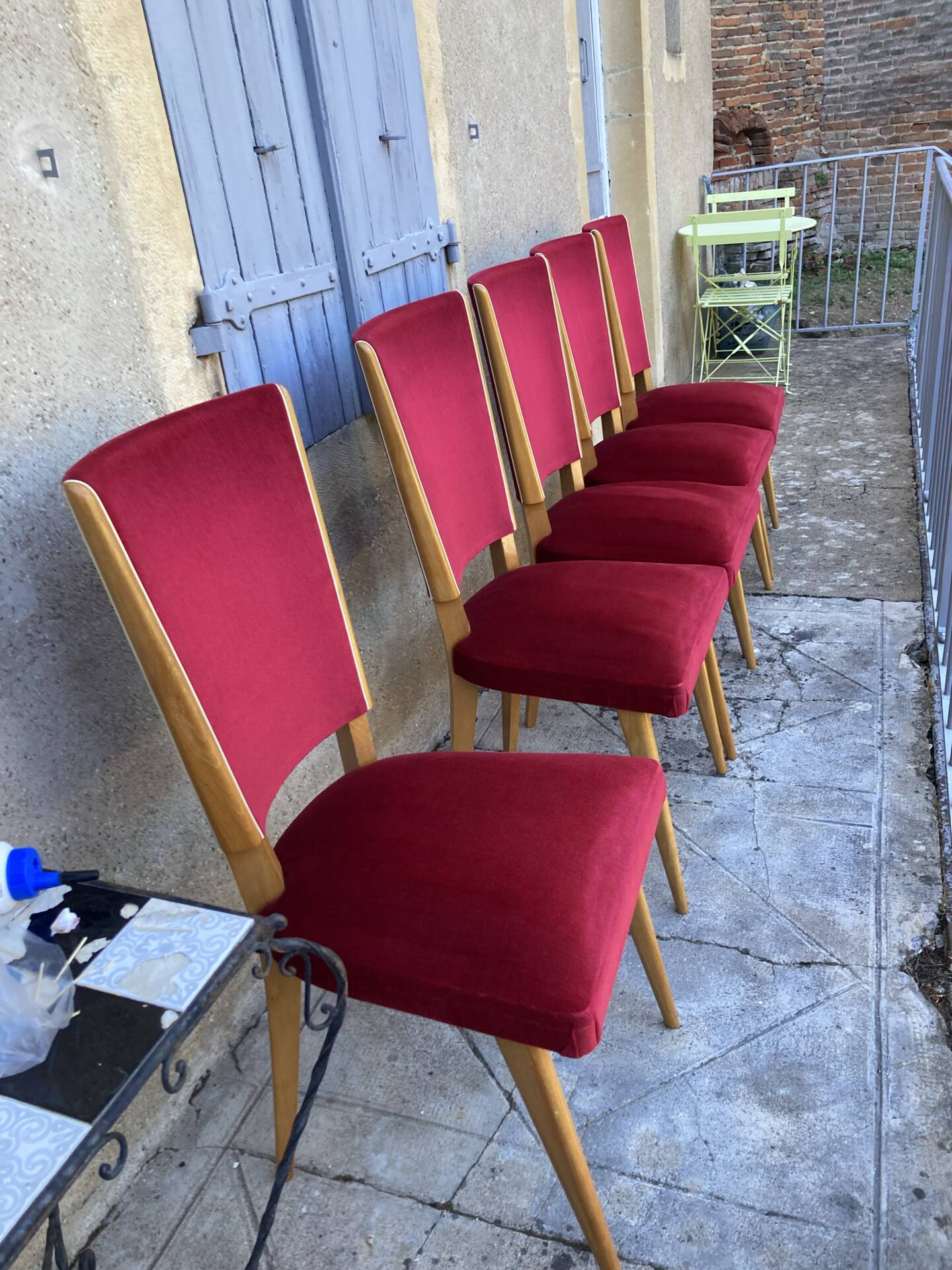 Lot de 5 chaises vintage