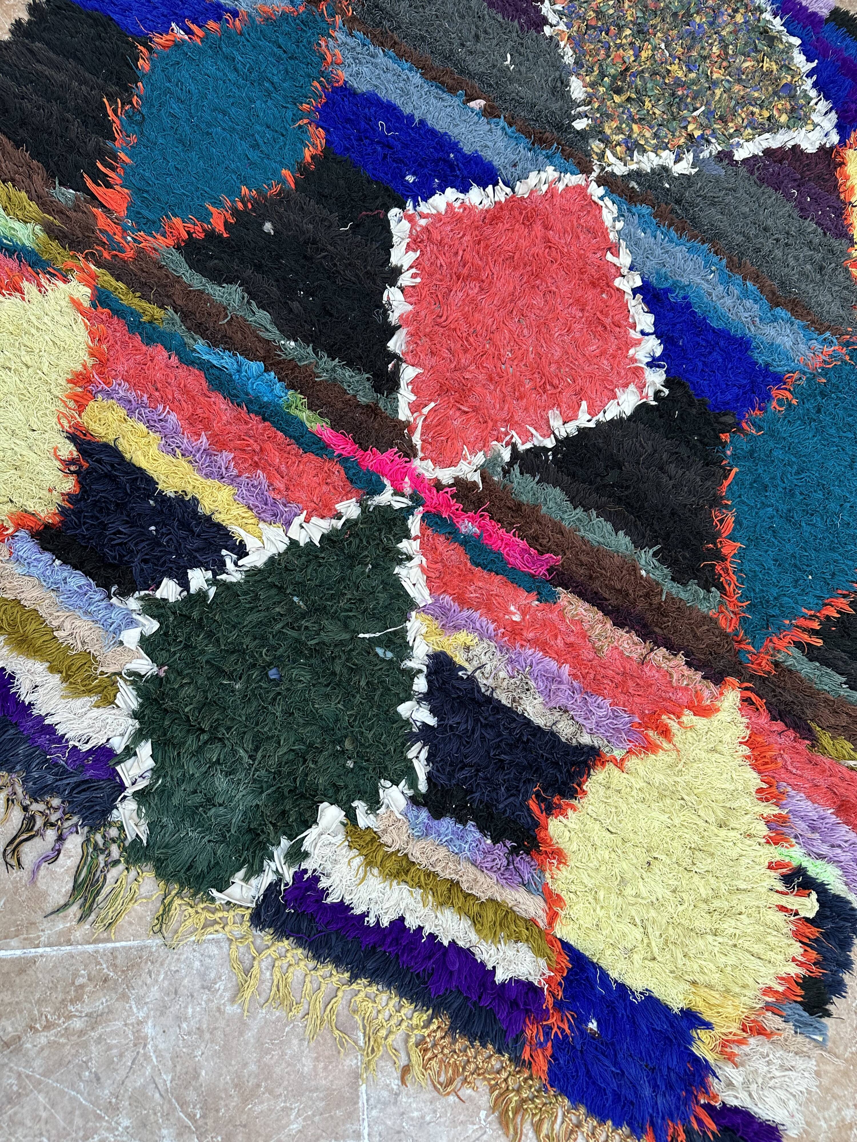 Boucherouite rug | Moroccan rug | Eclectic rug | Moroccan rug