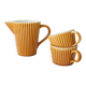 Set of Ceramic Tea Cups and Milk Jug by Secla, 1970's
