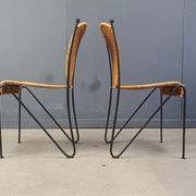 Wicker Chairs by Frederick Weinberg, 1960s, Set of 6