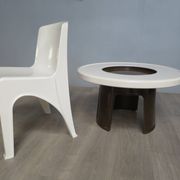 Table et chaise vintage Gilac années 70