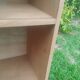 Vintage antique display shelf with Scandinavian tapered legs.