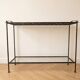 Wrought iron industrial console and glass tops