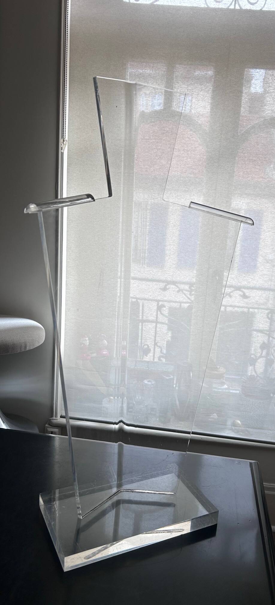 80s plexiglass valet