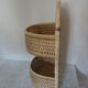Shelf straw and wicker half sphere