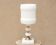 White Italian alabaster and brass lamp, 1960s