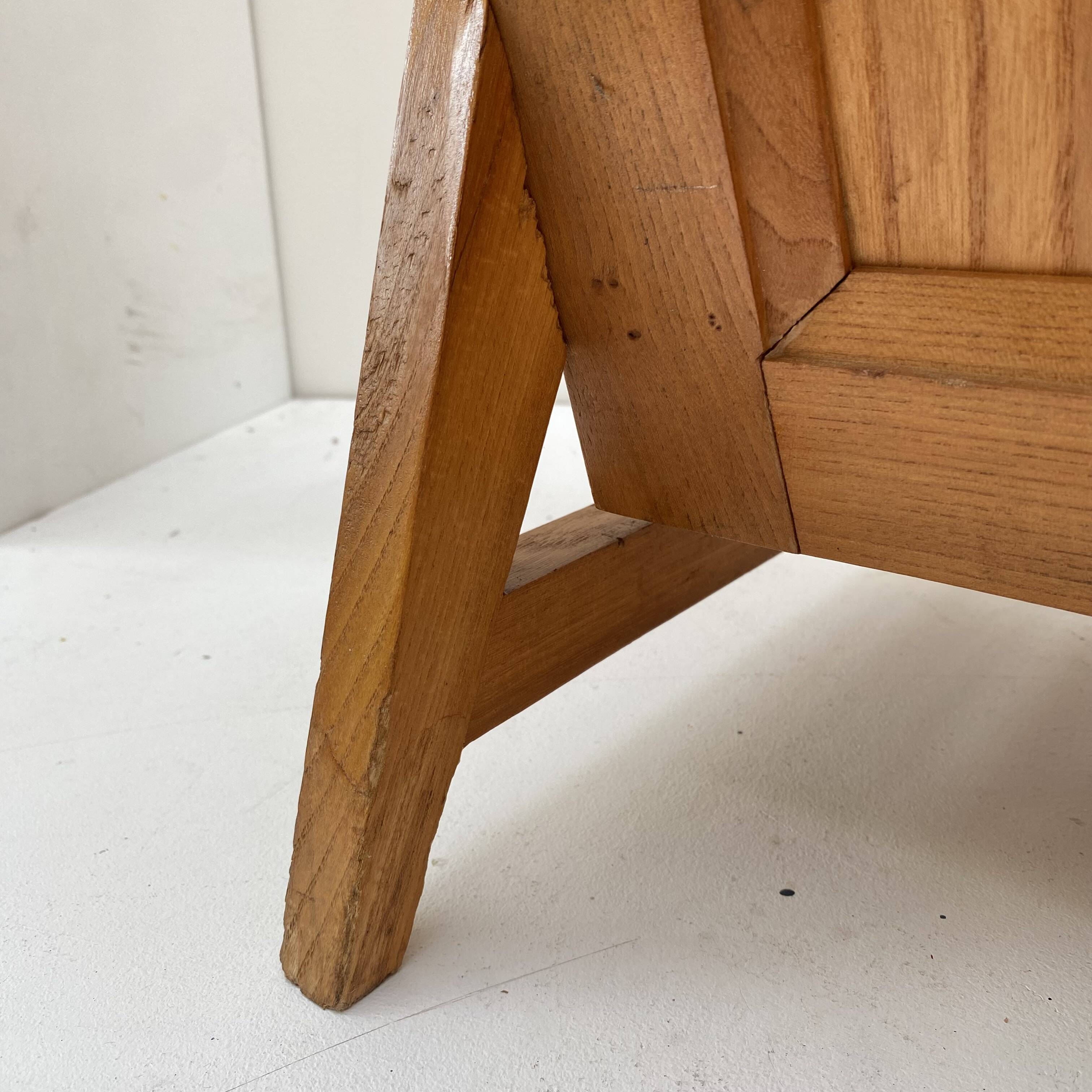 Large modernist indoor planter in solid beech