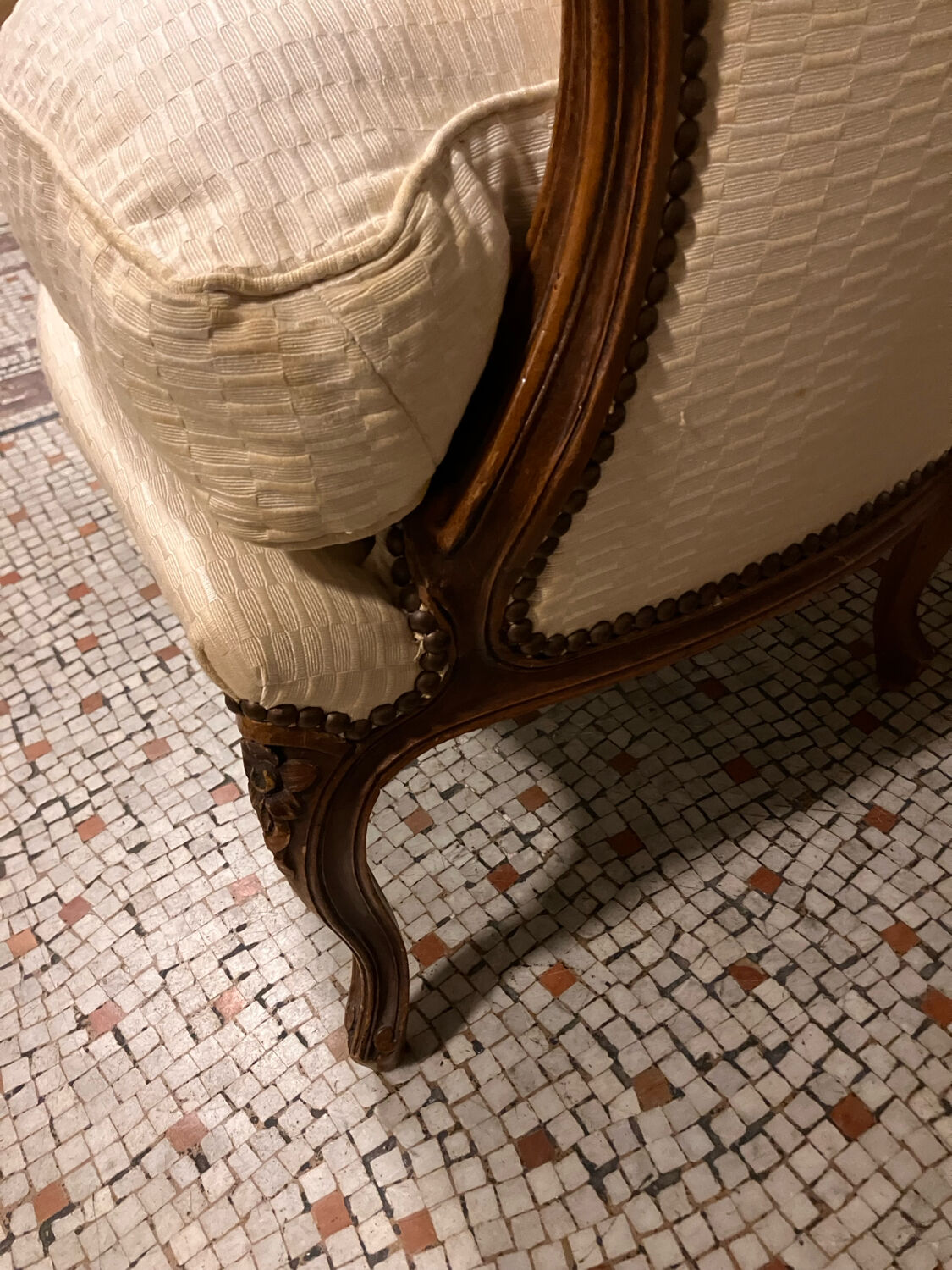 Pair of Louis XV style armchairs