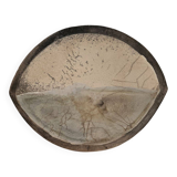 Oblong Raku Bowl Signed Anne Braut