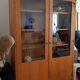 Ancienne armoire vitrine écolière