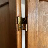 Old vintage 4-fan wooden screen