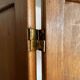 Old vintage 4-fan wooden screen
