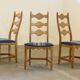 Chaises de salle à manger en chêne brutaliste danois des années 1960 dans le style de Kjærnulf