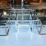 Vintage coffee table with 4 nesting tables