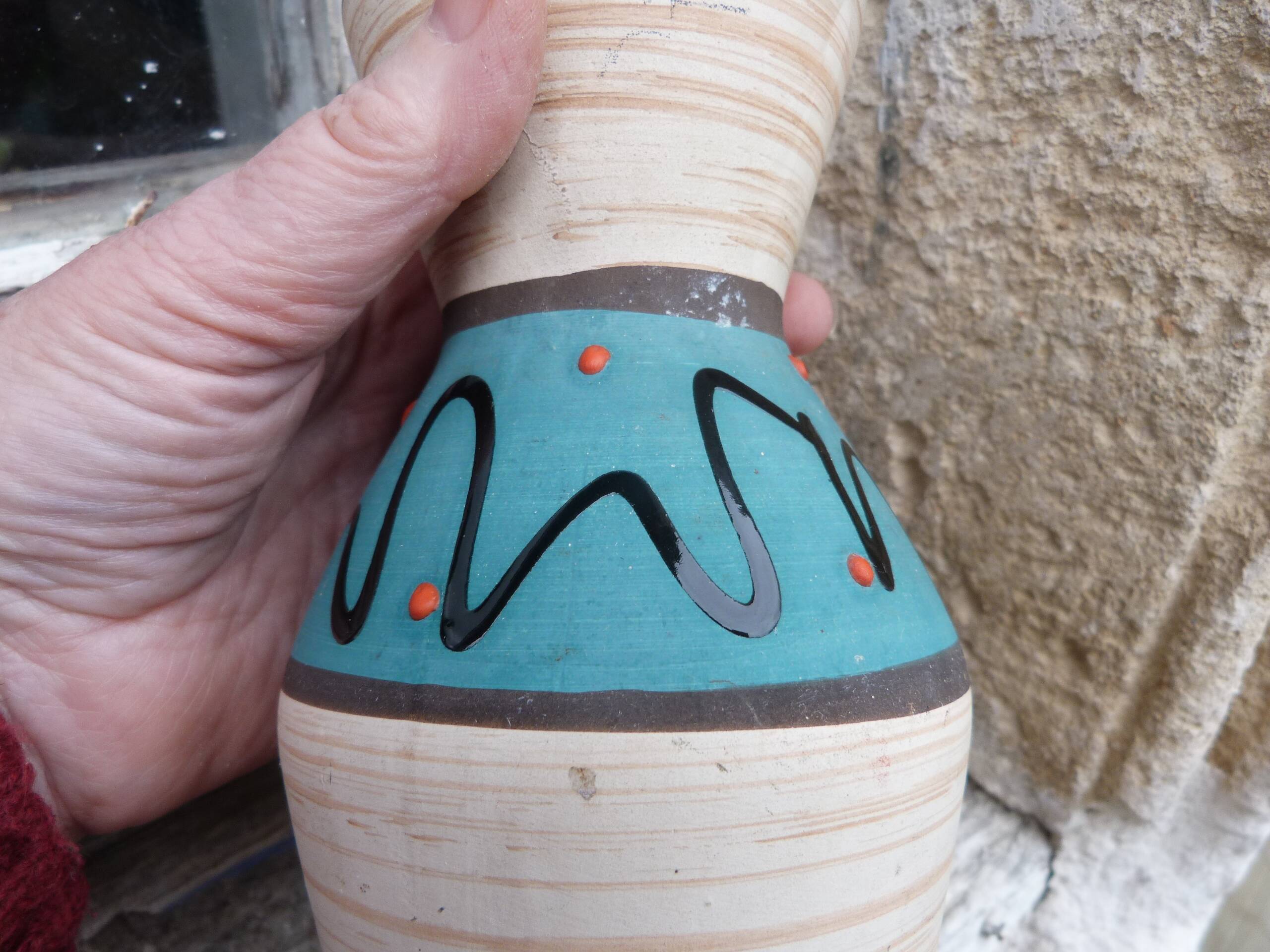 Vintage 1960s modernist ceramic vase