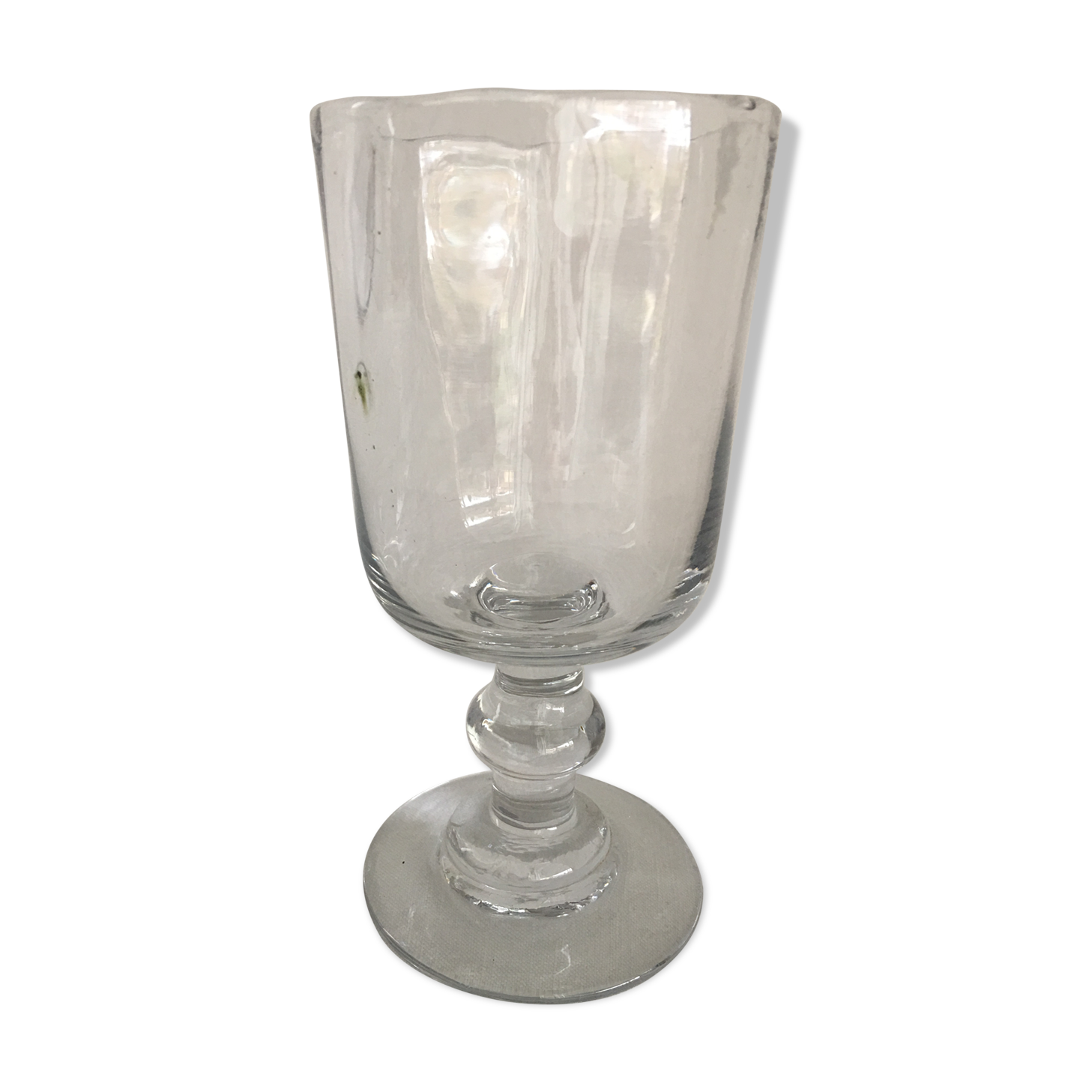 Glass on foot - blown glass bubble late nineteenth early twentieth