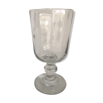 Glass on foot - blown glass bubble late nineteenth early twentieth