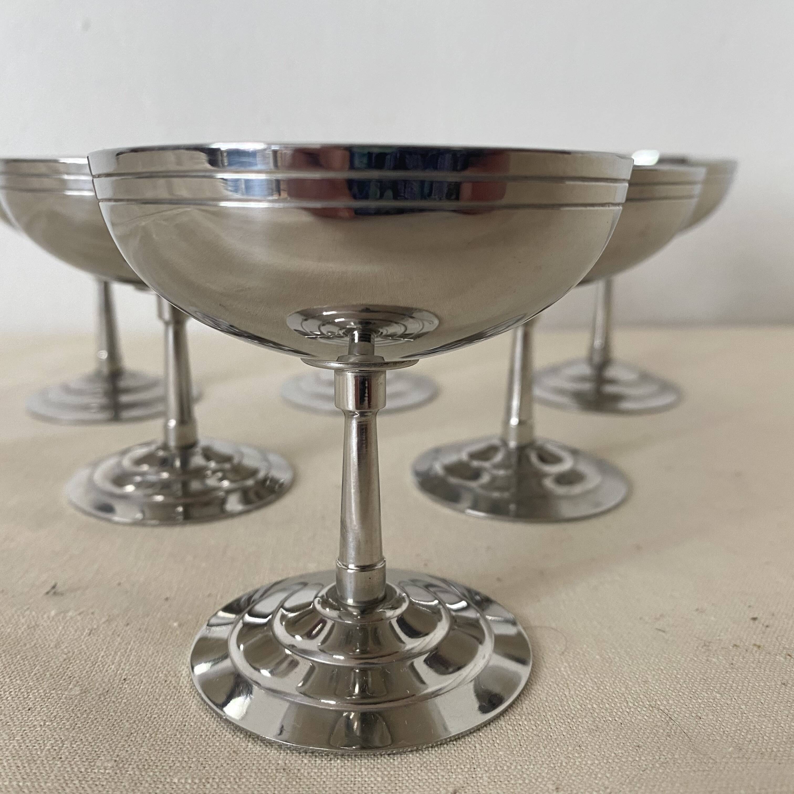 Letang Remy Vintage Stainless Steel Stemmed Cups