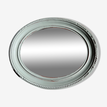 Green oval mirror