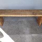 Vintage bench period 1960 old solid wood