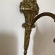 Antique bronze and glass paste wall light