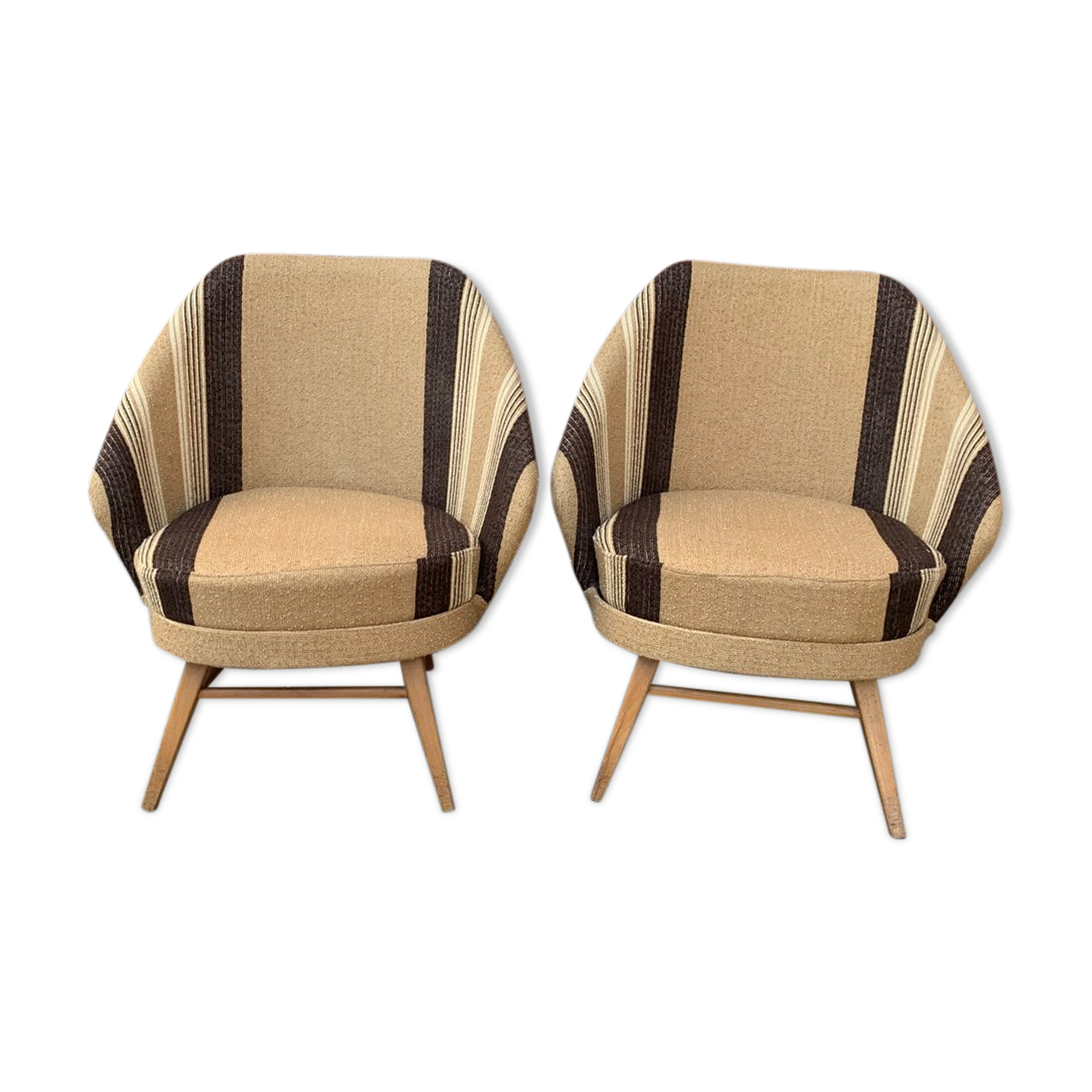 Mid-Century Lounge Chairs, 1950s Set of 2