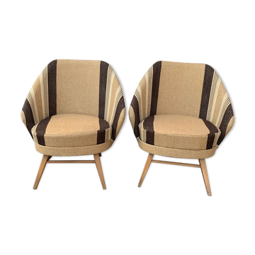Mid-Century Lounge Chairs, 1950s Set of 2