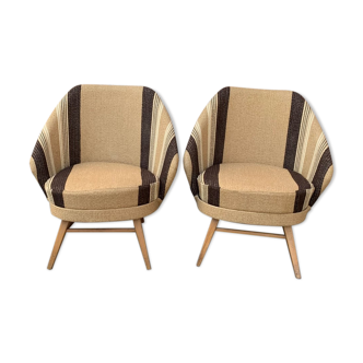 Mid-Century Lounge Chairs, 1950s Set of 2
