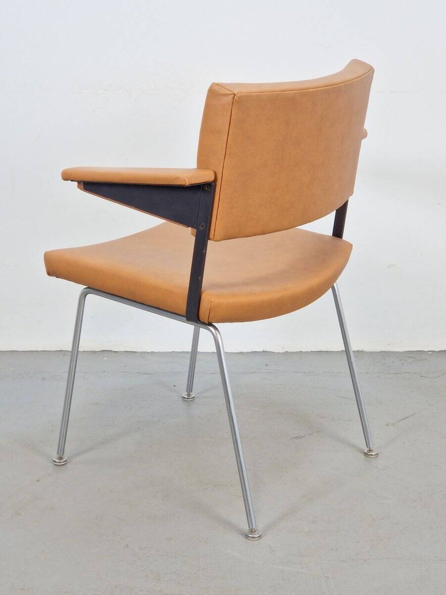 Vintage Model 1268 Chair with Tubular Frame by André Cordemeyer / Dick Cordemeijer for Gispen, 1970s