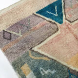 Moroccan Berber carpet boujaad brown with colorful patterns 299x193cm
