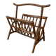 Rattan and bamboo magazine rack 70s