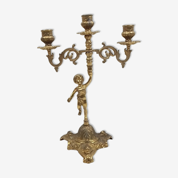 Chandelier 3 branches deco child brass