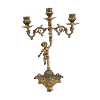 Chandelier 3 branches deco child brass