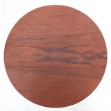 Set of 2 round mid-century teak side tables by Carlo Jensen for Poul Hundevad, 1960s, Danish modern design, foldable