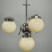 Lustre en verre Art Déco, Tchécoslovaquie, années 1930