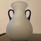 Trio of vintage glass paste vases from the 70s
